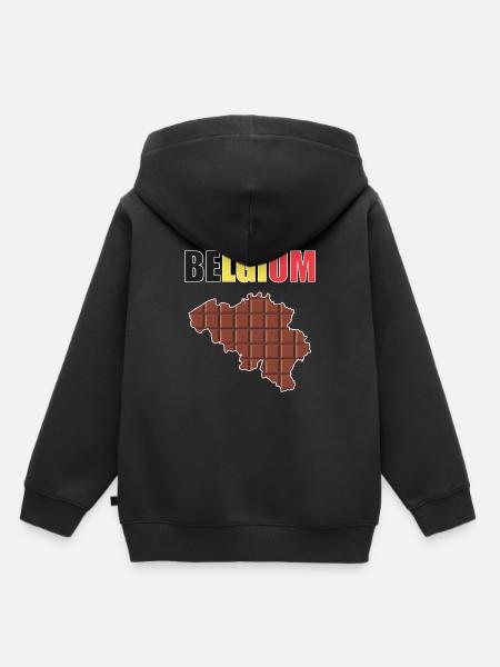 belgien - Kinder Premium Organic Hoodie - Schwarz