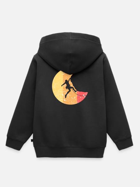 Klettern Bergsteigen Gipfel - Kinder Premium Organic Hoodie - Schwarz