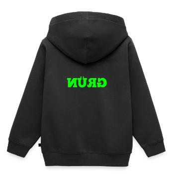 énonciation drôle miroir de la circulation de voiture verte - Sweat Premium à capuche enfant bio - noir - Dos - AI Model Kid Male (0cm)
