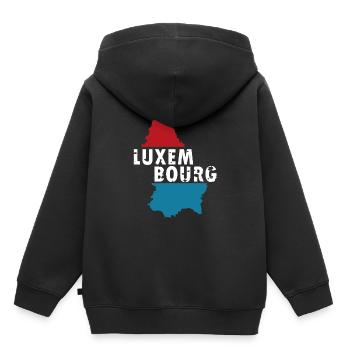 Luxemburg - Kinder Premium Organic Hoodie - Schwarz - Hinten - AI Model Kid Male (0cm)