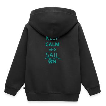 navigation à voile - Sweat Premium à capuche enfant bio - noir - Dos - AI Model Kid Male (0cm)