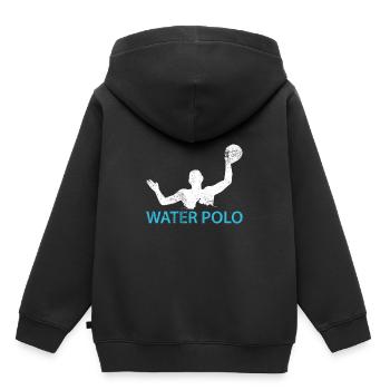 Wasserball - Kinder Premium Organic Hoodie - Schwarz - Hinten - AI Model Kid Male (0cm)