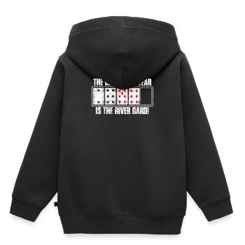 Poker - Sweat Premium à capuche enfant bio - noir - Dos - AI Model Kid Male (0cm)