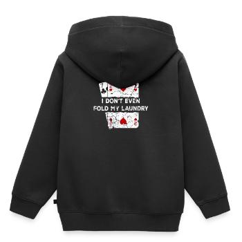 Poker Kartenspiel - Kinder Premium Organic Hoodie - Schwarz - Hinten - AI Model Kid Male (0cm)