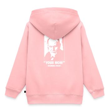 Sigmund Freud Votre cadeau de blague citation de votre mère - Sweat Premium à capuche enfant bio - rose - Dos - AI Model Kid Female (0cm)