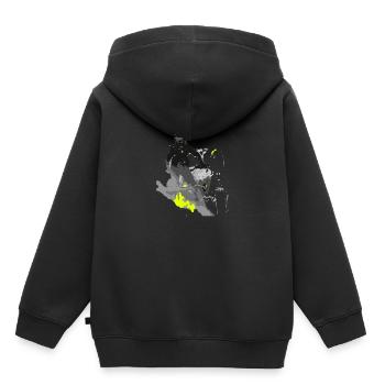 Quad abstrakt - Kinder Premium Organic Hoodie - Schwarz - Hinten - AI Model Kid Male (0cm)