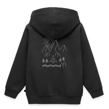 Camping - Kinder Premium Organic Hoodie - Schwarz - Hinten - AI Model Kid Male (0cm)