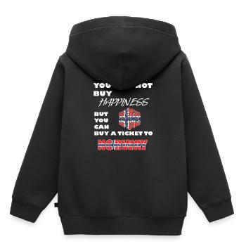 Norwegen - Kinder Premium Organic Hoodie - Schwarz - Hinten - AI Model Kid Male (0cm)