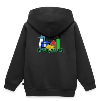 Car - Car Love - Car Washing - Kids Premium Organic Hoodie - black - Back - AI Model Kid Male (0cm)