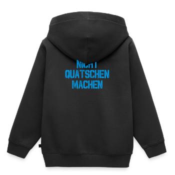 Nicht Quatschen Machen - Kinder Premium Organic Hoodie - Schwarz - Hinten - AI Model Kid Male (0cm)