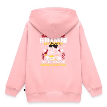 Freiwillige Feuerwehr wir riskieren unser Leben - Kinder Premium Organic Hoodie - Rosa - Hinten - AI Model Kid Female (0cm)