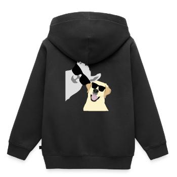 Lama Alpaca Labrador Golden Retriever - Kids Premium Organic Hoodie - black - Back - AI Model Kid Male (0cm)