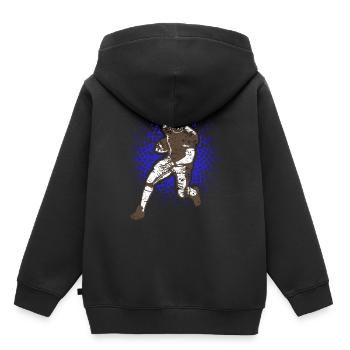 American football - Kinder Premium Organic Hoodie - Schwarz - Hinten - AI Model Kid Male (0cm)