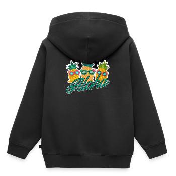 Hawaï - Sweat Premium à capuche enfant bio - noir - Dos - AI Model Kid Male (0cm)