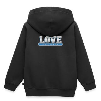 Love the game Football Super Bowl Geschenk - Kinder Premium Organic Hoodie - Schwarz - Hinten - AI Model Kid Male (0cm)