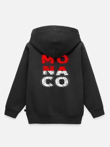 monaco - Kinder Premium Organic Hoodie - Schwarz
