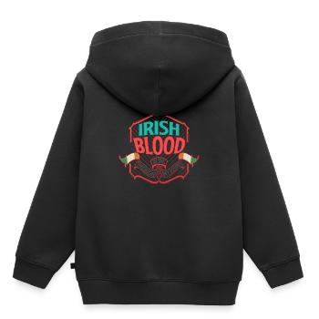 Irlande - Sweat Premium à capuche enfant bio - noir - Dos - AI Model Kid Male (0cm)