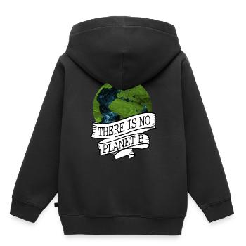 NO PLANET B - Sweat Premium à capuche enfant bio - noir - Dos - AI Model Kid Male (0cm)