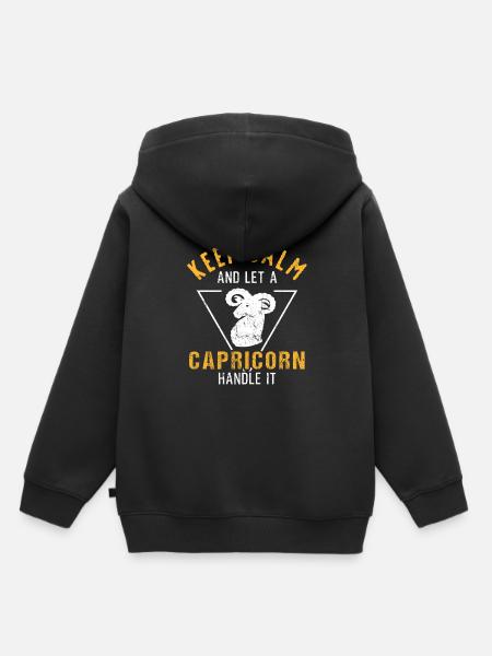 Steinbock - Kinder Premium Organic Hoodie - Schwarz