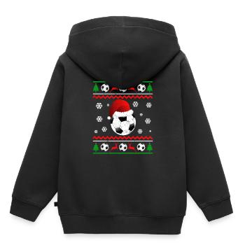 Weihnachten Fußball Geschenk Xmas - Kinder Premium Organic Hoodie - Schwarz - Hinten - AI Model Kid Male (0cm)