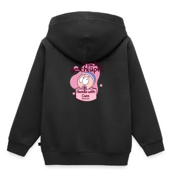 Baby Schwanger Kind Familie Mama Papa Geschenk - Kinder Premium Organic Hoodie - Schwarz - Hinten - AI Model Kid Male (0cm)