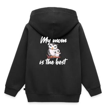 Muttertag - Kinder Premium Organic Hoodie - Schwarz - Hinten - AI Model Kid Male (0cm)
