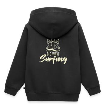 Surfers surf surf - Sweat Premium à capuche enfant bio - noir - Dos - AI Model Kid Male (0cm)