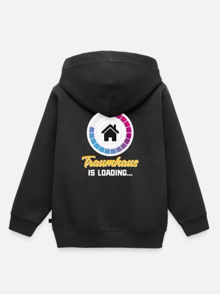 Bauherr Traumhaus - Kinder Premium Organic Hoodie - Schwarz