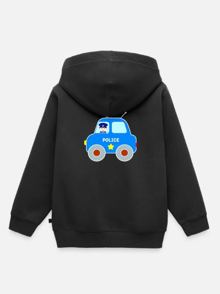 De autokinderen van de politie - Kinder Premium hoodie biologisch - zwart