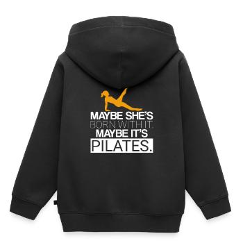 Maybe It's Pilates Workout Pilates Instructor Gift - Kids Premium Organic Hoodie - black - Back - AI Model Kid Male (0cm)