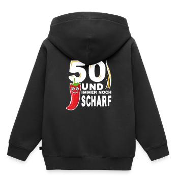 50. Geburtstag Geschenk zum 50. Geburtstag - Kinder Premium Organic Hoodie - Schwarz - Hinten - AI Model Kid Male (0cm)