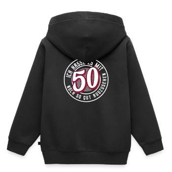 50. Geburtstag - Kinder Premium Organic Hoodie - Schwarz - Hinten - AI Model Kid Male (0cm)
