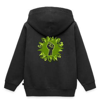 Protestation écologique - Sweat Premium à capuche enfant bio - noir - Dos - AI Model Kid Male (0cm)