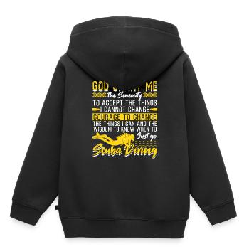 Scuba Diving Prayer - Kinder Premium Organic Hoodie - Schwarz - Hinten - AI Model Kid Male (0cm)