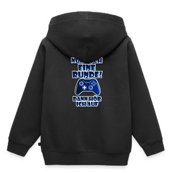 Nur Noch Eine Runde Konsolen Gamer Zocker Design - Kinder Premium Organic Hoodie - Schwarz - Hinten - AI Model Kid Male (0cm)