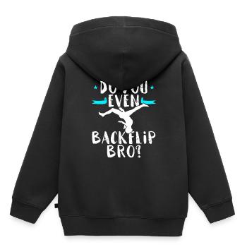 Avez-vous même Backflip Bro? - Sweat Premium à capuche enfant bio - noir - Dos - AI Model Kid Male (0cm)