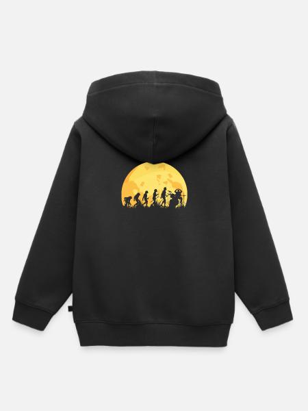 Evolution Drummer Schlagzeuger - Kinder Premium Organic Hoodie - Schwarz