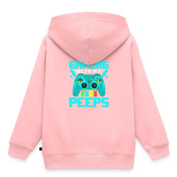 Gaming Quote Gaming avec My Peeps Gaming - Sweat Premium à capuche enfant bio - rose - Dos - AI Model Kid Female (0cm)