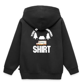 Camping Zitat Das ist mein Camping - Kinder Premium Organic Hoodie - Schwarz - Hinten - AI Model Kid Male (0cm)
