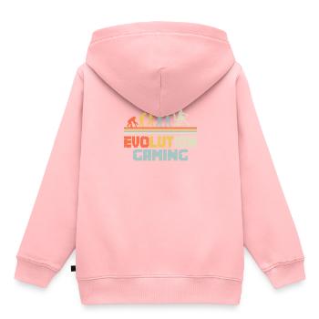 Gaming Zitat Evolution Gaming Design - Kinder Premium Organic Hoodie - Rosa - Hinten - AI Model Kid Female (0cm)