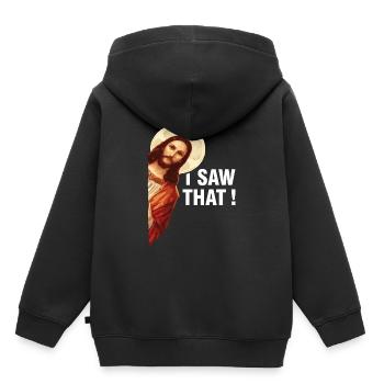 J’ai vu que Jésus-Christ - Sweat Premium à capuche enfant bio - noir - Dos - AI Model Kid Male (0cm)