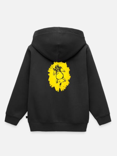 Frosch - Kinder Premium Organic Hoodie - Schwarz