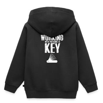 Einbrecher Schlüsseldienst Schließtechniker Design - Kinder Premium Organic Hoodie - Schwarz - Hinten - AI Model Kid Male (0cm)