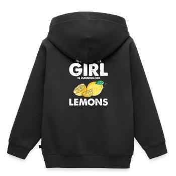 Limonade Limonade Limonade Limonade Stand Design - Sweat Premium à capuche enfant bio - noir - Dos - AI Model Kid Male (0cm)