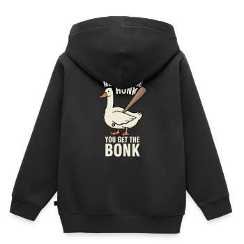 Geese Meme Mess With The Honk You Get The Bonk - Sweat Premium à capuche enfant bio - noir - Dos - AI Model Kid Male (0cm)