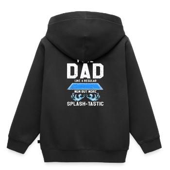 Conceptions de sauveteurs pour les techniciens de piscine - Sweat Premium à capuche enfant bio - noir - Dos - AI Model Kid Male (0cm)