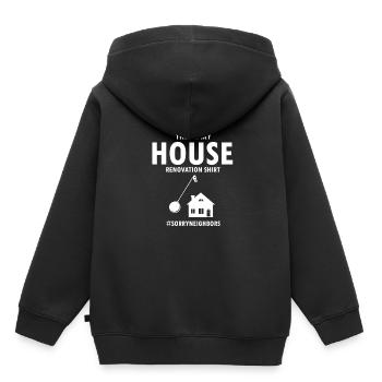 Hausabriss und Renovierungs Design - Kinder Premium Organic Hoodie - Schwarz - Hinten - AI Model Kid Male (0cm)