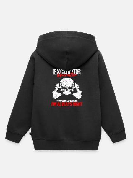 Pelle pour opérateur de pelle - Sweat Premium à capuche enfant bio - noir