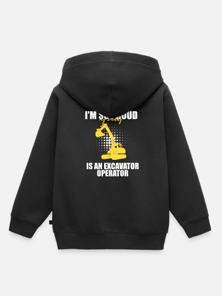 Baggerführer für Bagger und Sandbagger - Kinder Premium Organic Hoodie - Schwarz