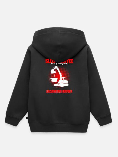 Baggerführer für Bagger und Sandbagger - Kinder Premium Organic Hoodie - Schwarz